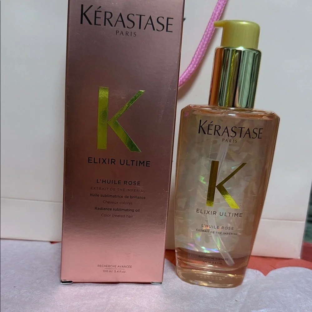 2 X Kérastase Elixir Ultime Rose Hair Oil EUROPEAN VERSION READ DESCRIPTION!